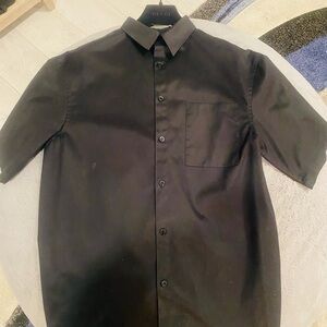 RUNWAY Exclusive! Kanye, Pusha-T, Fivio! Balenciaga black khaki button up shirt